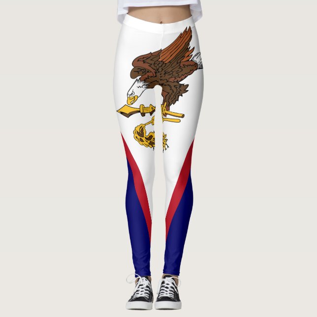 Leggings Bandera Patriótica de Samoa Americana (Anverso)