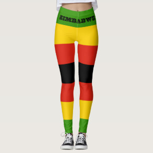Leggings Bandera patriótica de Zimbabue en África