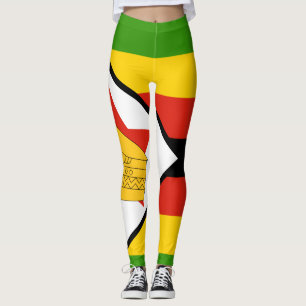 Leggings Bandera patriótica de Zimbabue en África