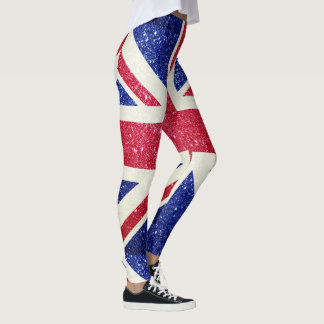 Leggings Bandera purpurina del Reino Unido Londres Moda ele