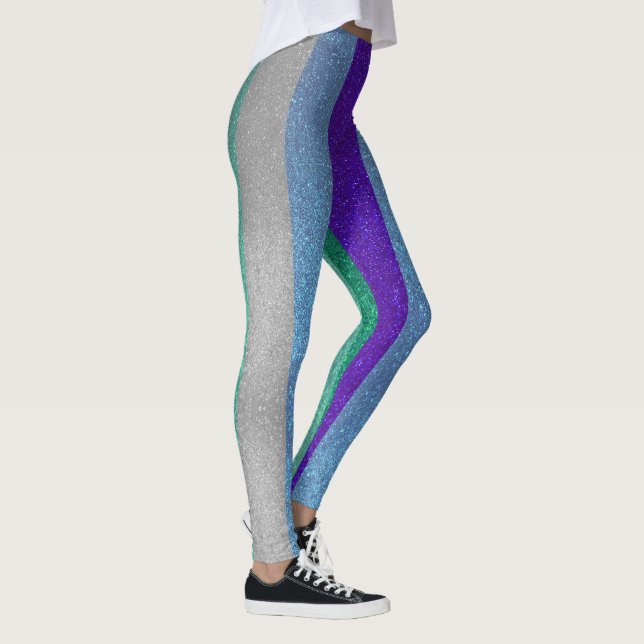 Leggings Bandera rayada del orgullo de los hombres gay Purp (Derecha)