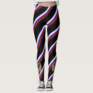 Leggings Bandera rusa de las rayas