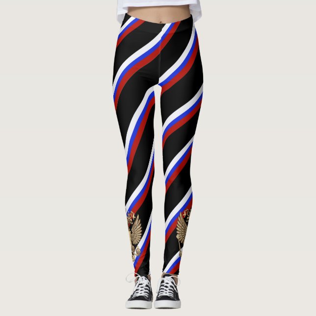 Leggings Bandera rusa de las rayas (Anverso)