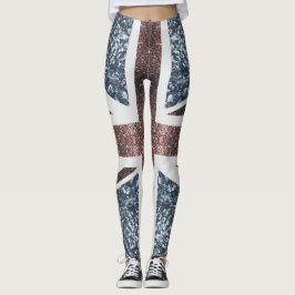 Leggings Bandera rusa del Reino Unido azul rojo brillante p