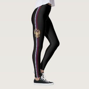 Leggings Bandera rusa escudo de armas