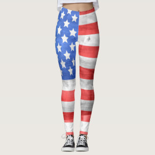 Leggings Bandera Rusa Patriótica Estadounidense