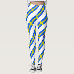 Leggings Bandera sueca de las rayas