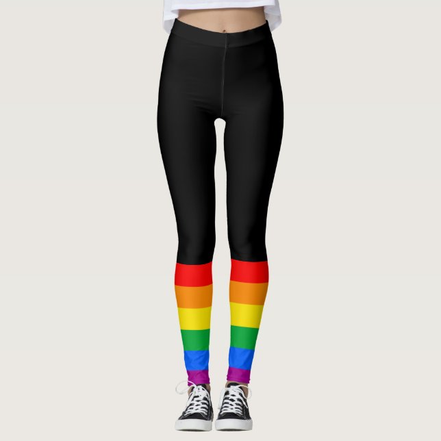 Leggings Bandera tradicional del orgullo gay (Anverso)