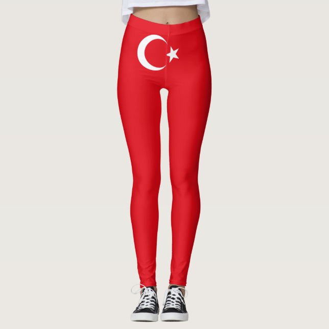 Leggings Bandera turca (Turquía) (Anverso)