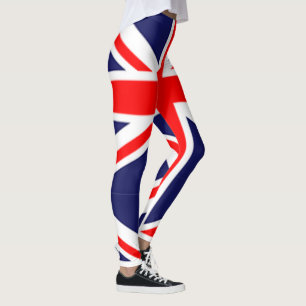 Leggings bandera uzbeka estampado rojo azul marino jack