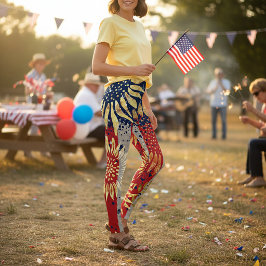 Leggings Bandera y girasoles
