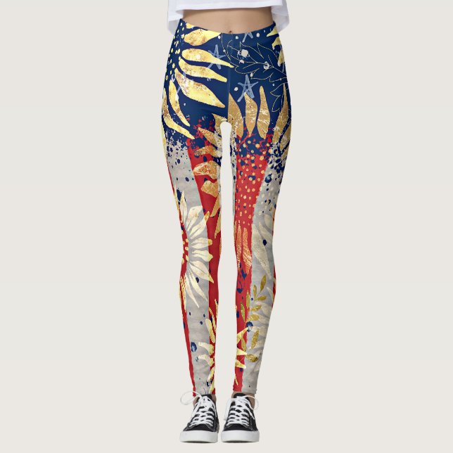 Leggings Bandera y girasoles (Anverso)