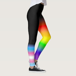 Leggings Banderas asimétricas del orgullo del arco iris de