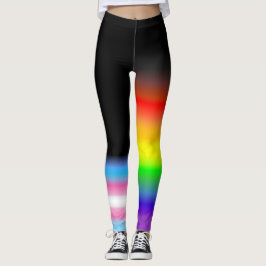 Leggings Banderas asimétricas del orgullo del arco iris del