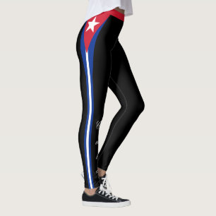Leggings Banderas cubanas de moda, Bandera Cubana/Deportes