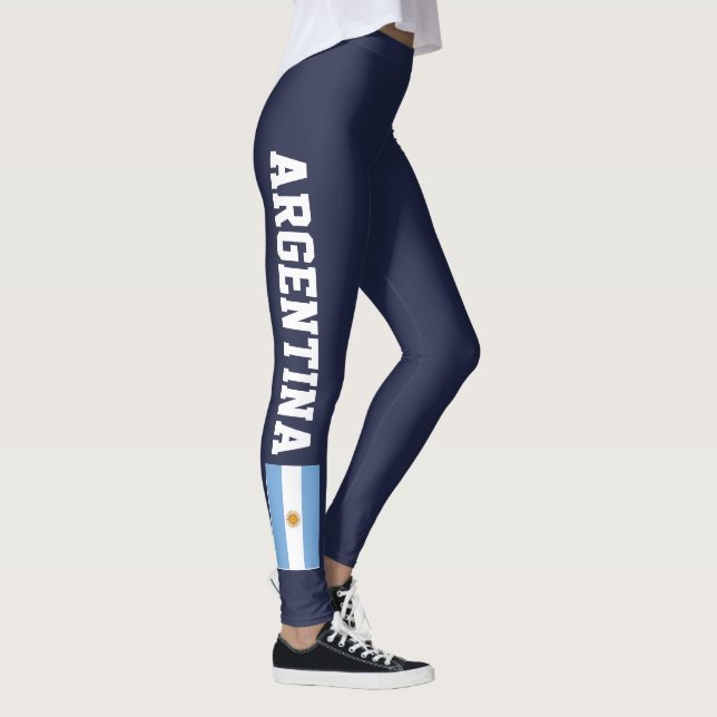 Leggings Banderas de Argentina para el yoga deportivo de fi (Derecha)