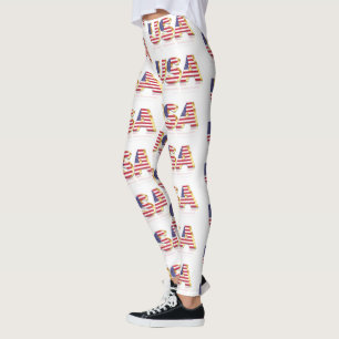Leggings Banderas estadounidenses de las piernas de Estados