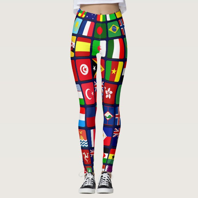 Leggings Banderas internacionales (Anverso)