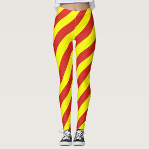 Leggings Banderas Nacionales de Vietnam Colores Diagonales