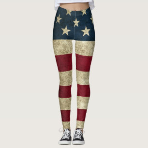 Leggings Banderas Patrióticas Leyendas Banderas Bandera Ame
