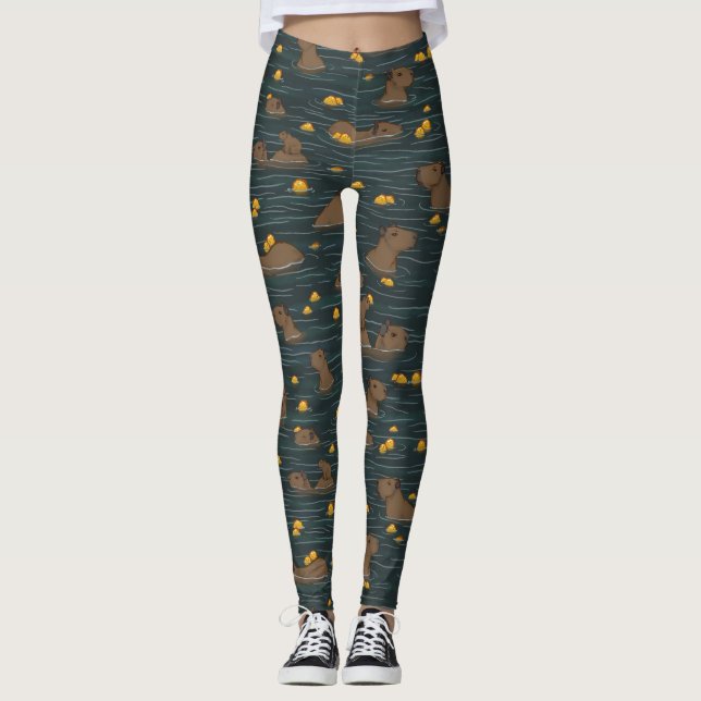 Leggings Bañera de Capibara con fruta de Yuzu  (Anverso)