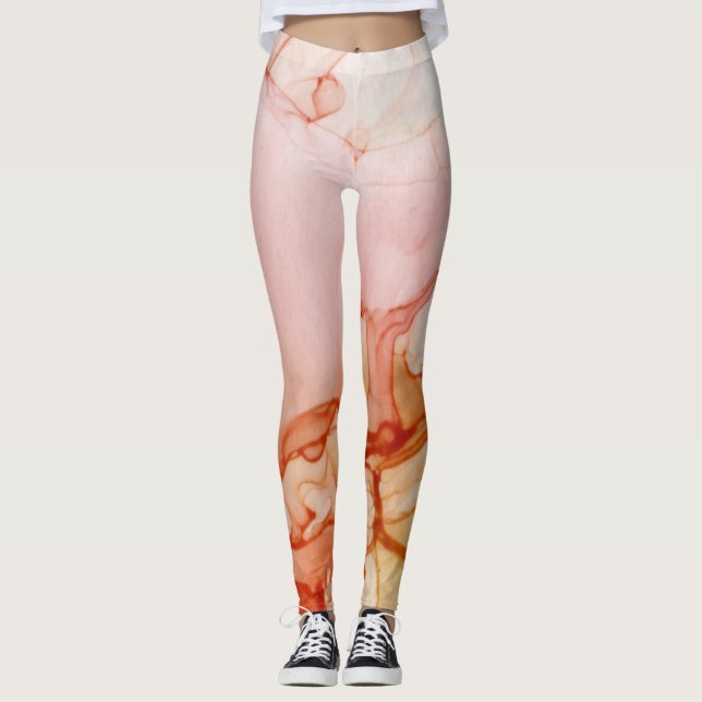 Leggings Bañera de tinta para nubes Resumen Caramelo calien (Anverso)
