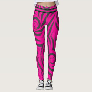 Leggings Baños rosados y negros calientes