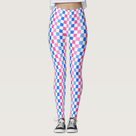 Leggings Barbie goes to the ocean checkerboard pattern