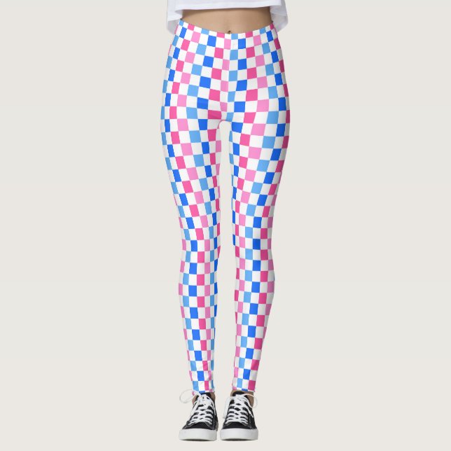 Leggings Barbie goes to the ocean checkerboard pattern (Anverso)