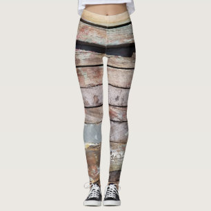 Leggings Barca rústica de madera antigua