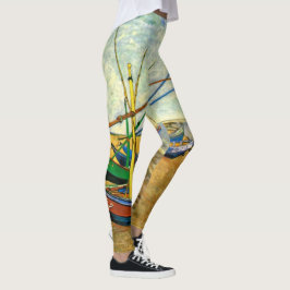 Leggings Barcos pesqueros Van Gogh en la playa de Saintes M