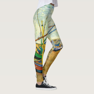 Leggings Barcos pesqueros Van Gogh en la playa de Saintes M