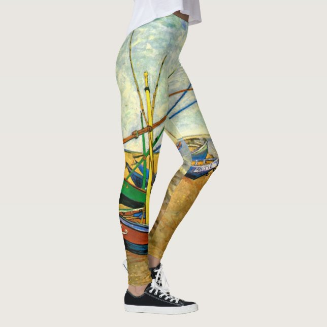 Leggings Barcos pesqueros Van Gogh en la playa de Saintes M (Derecha)