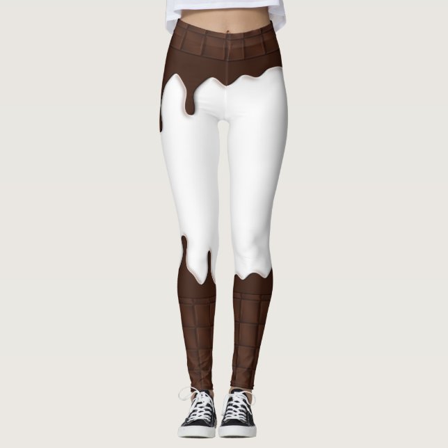 Leggings Barra de dulces de chocolate con goteo (Anverso)