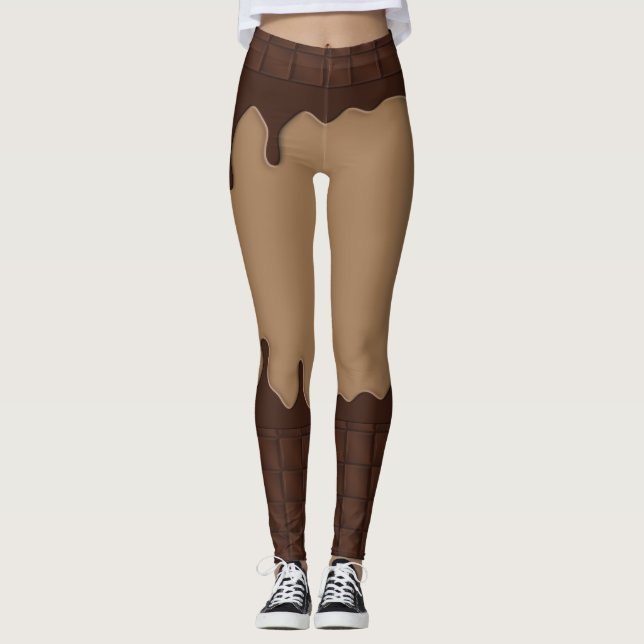 Leggings Barra de dulces de chocolate con goteo (Anverso)