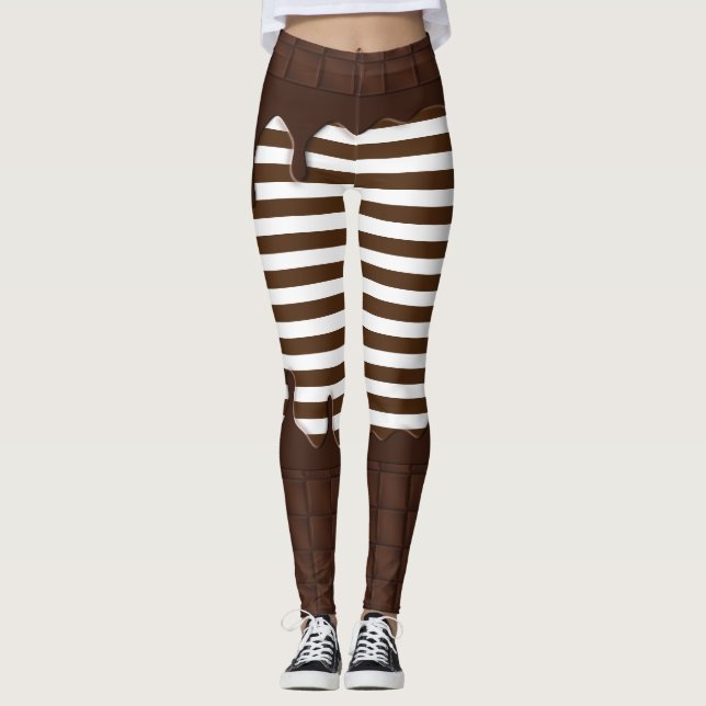 Leggings Barra de dulces de chocolate con goteo (Anverso)