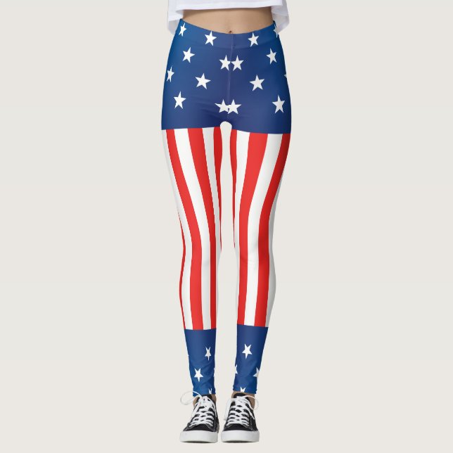 Leggings Barras y estrellas los E.E.U.U. (Anverso)