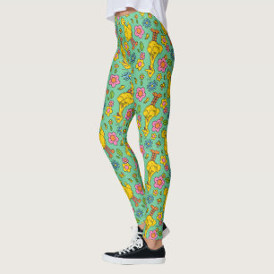Leggings Barrio Sésamo   Patrón de aves grandes y pequeñas