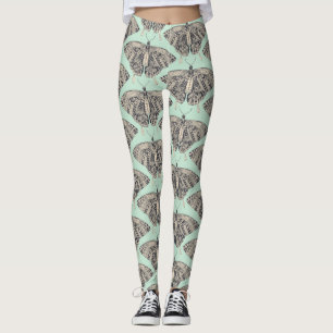Leggings basalto de menta de la mariposa de cola tragada