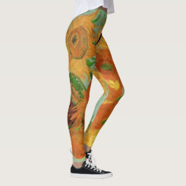 Leggings Base con doce girasoles de Vincent van Gogh