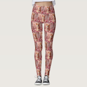Leggings Basenji con Rosas - El día de San Valentín