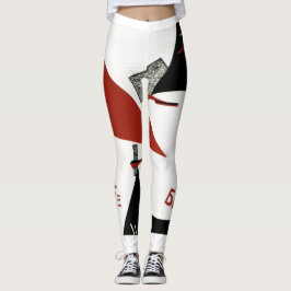 Leggings Bata los blancos con la cuña roja