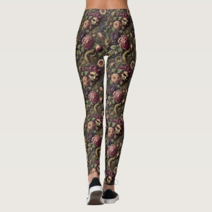 Leggings Batallas y flores barrocas - Victoria gótica