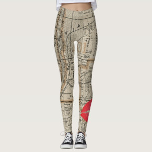 Leggings Batavia Illinois Plat Map 1870 Fox River Valley