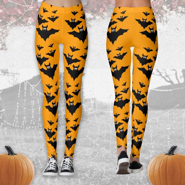 Leggings Bates voladores lindos de Guay Halloween Negro y N (Subido por el creador)
