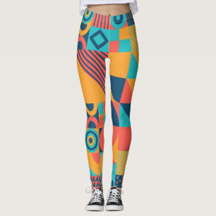 Leggings Bauhaus Retro: música geométrica de los años 70