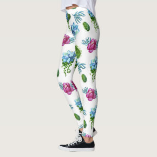 Leggings Bayas rosadas de postre   Boho Floral Botánica