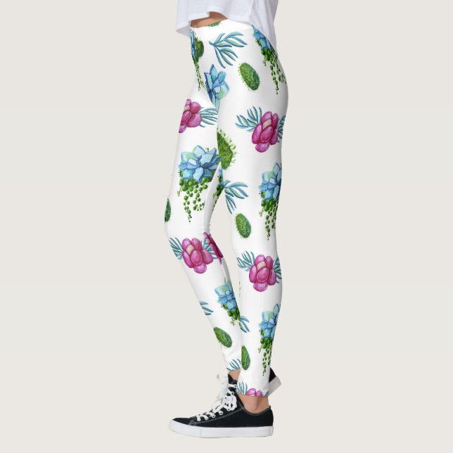 Leggings Bayas rosadas de postre | Boho Floral Botánica (Izquierda)