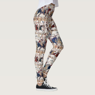 LEGGINGS BAYEUX TAPESTRY 1066 CABALLEROS Y ARCHERS NORMANOS
