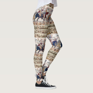 LEGGINGS BAYEUX TAPESTRY 1066 CABALLEROS Y ARCHERS NORMANOS